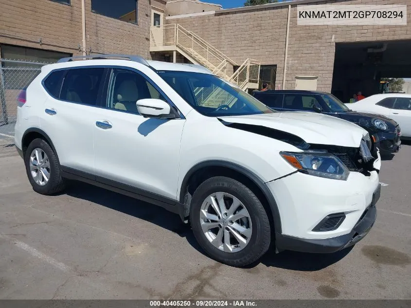 KNMAT2MT2GP708294 2016 Nissan Rogue Sv