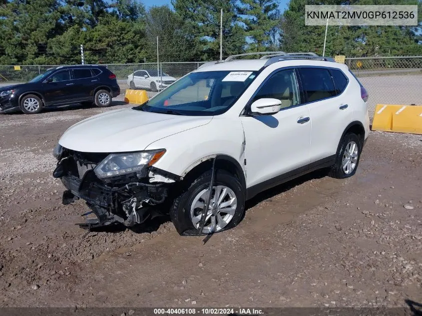 KNMAT2MV0GP612536 2016 Nissan Rogue Sv