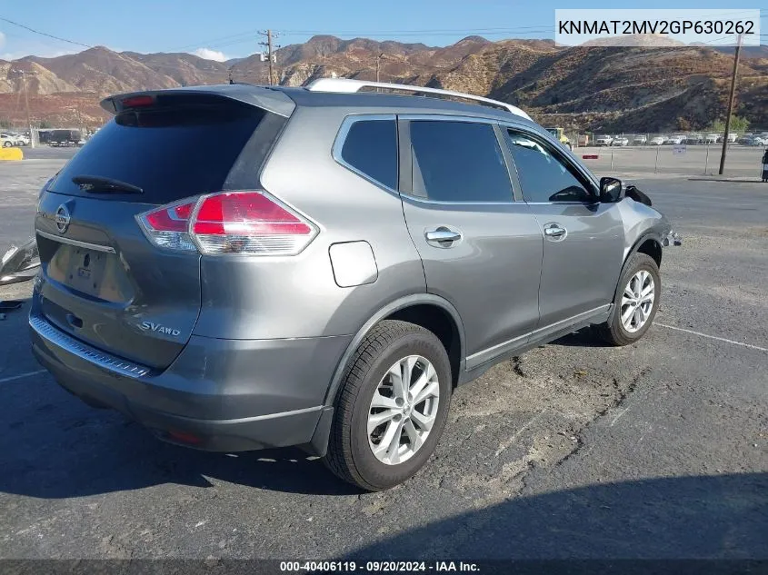 KNMAT2MV2GP630262 2016 Nissan Rogue Sv