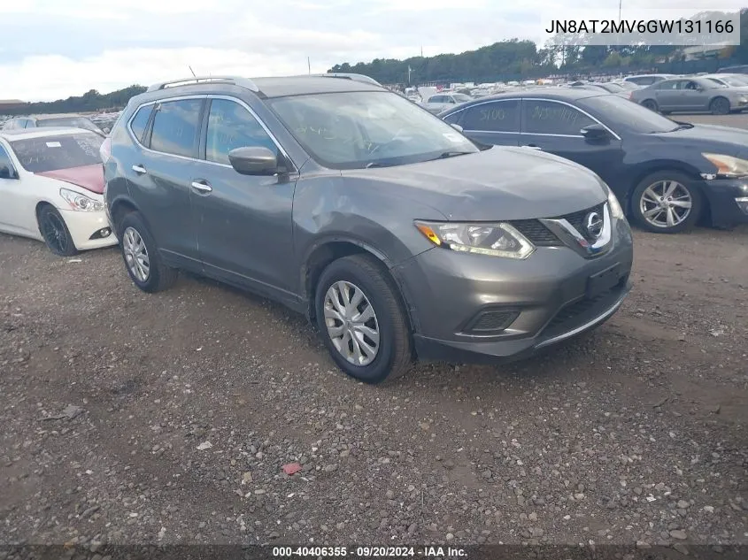 2016 Nissan Rogue S VIN: JN8AT2MV6GW131166 Lot: 40406355