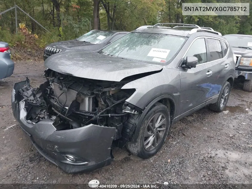 2016 Nissan Rogue Sl VIN: 5N1AT2MVXGC785712 Lot: 40410209