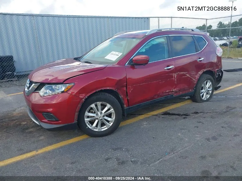 5N1AT2MT2GC888816 2016 Nissan Rogue Sv