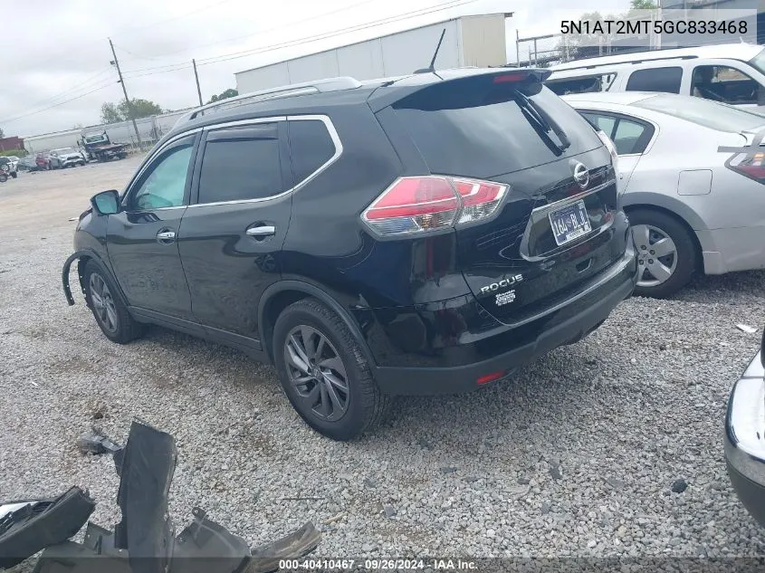 5N1AT2MT5GC833468 2016 Nissan Rogue S/Sl/Sv