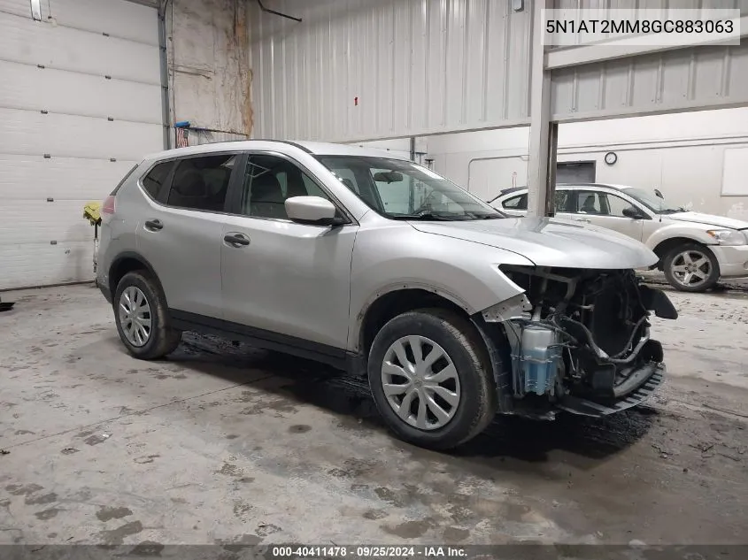 2016 Nissan Rogue S VIN: 5N1AT2MM8GC883063 Lot: 40411478