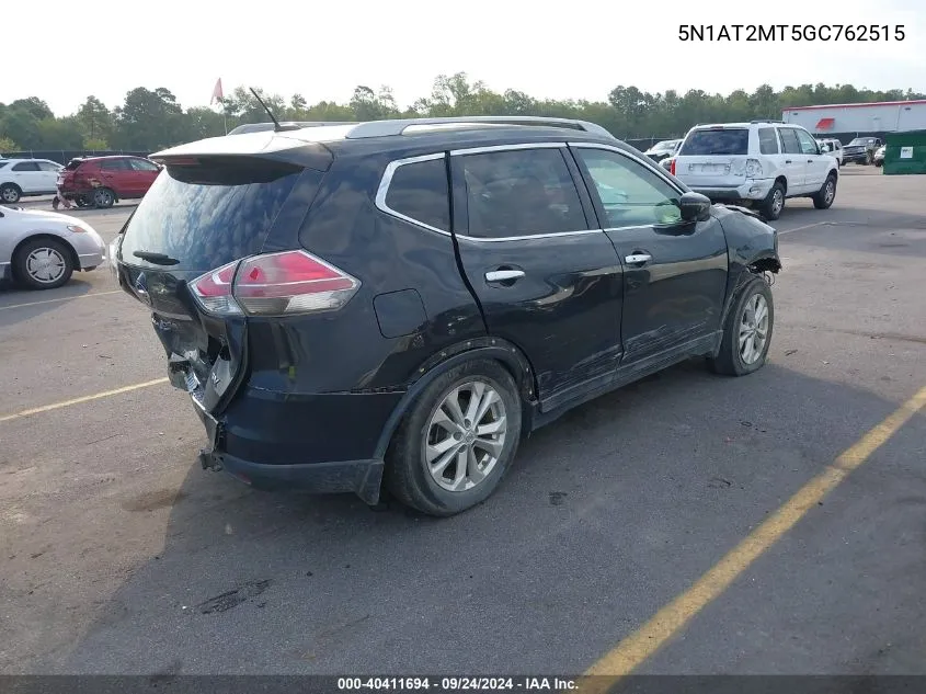 5N1AT2MT5GC762515 2016 Nissan Rogue S/Sl/Sv