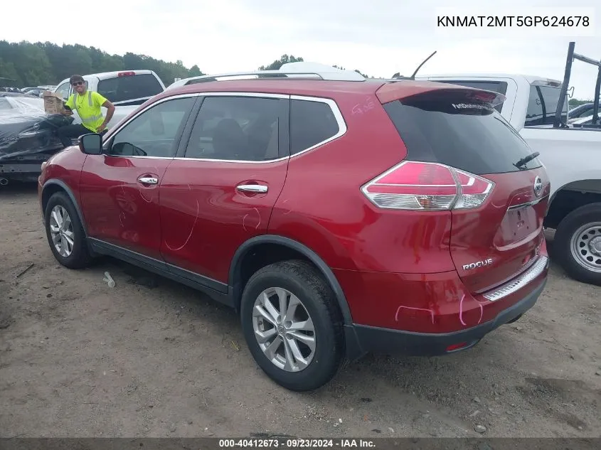 KNMAT2MT5GP624678 2016 Nissan Rogue S/Sl/Sv