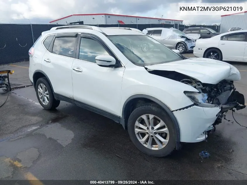 2016 Nissan Rogue Sv VIN: KNMAT2MV3GP621019 Lot: 40413799