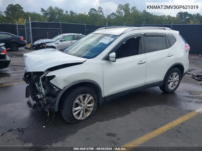 KNMAT2MV3GP621019 2016 Nissan Rogue Sv