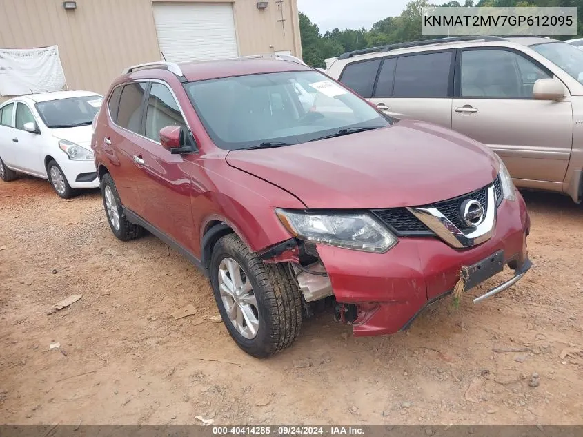 KNMAT2MV7GP612095 2016 Nissan Rogue S/Sl/Sv