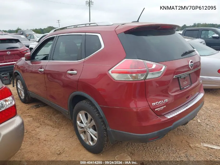 KNMAT2MV7GP612095 2016 Nissan Rogue S/Sl/Sv