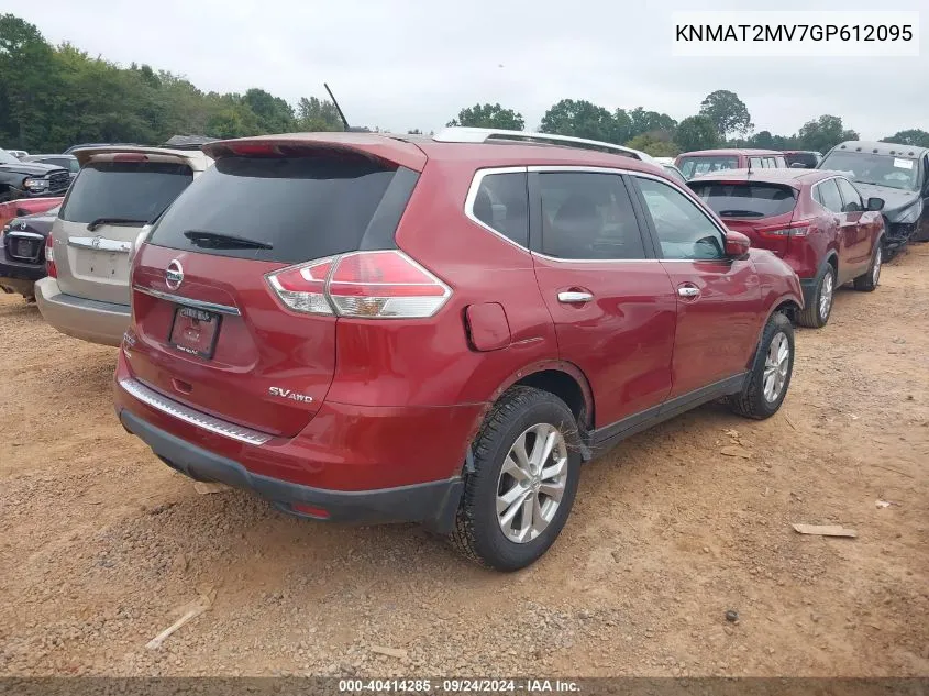 KNMAT2MV7GP612095 2016 Nissan Rogue S/Sl/Sv