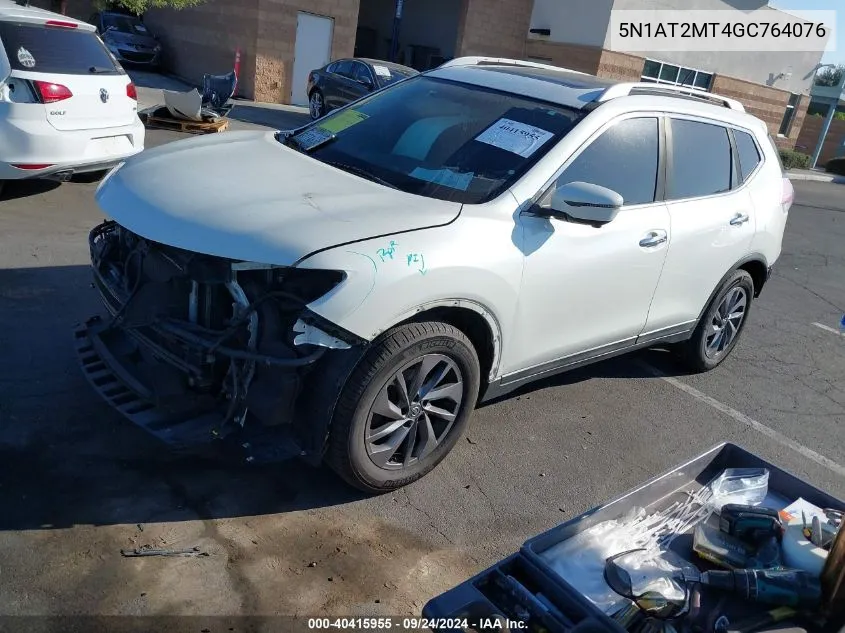 5N1AT2MT4GC764076 2016 Nissan Rogue S/Sl/Sv