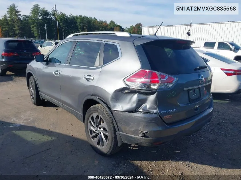 2016 Nissan Rogue Sl VIN: 5N1AT2MVXGC835668 Lot: 40420572