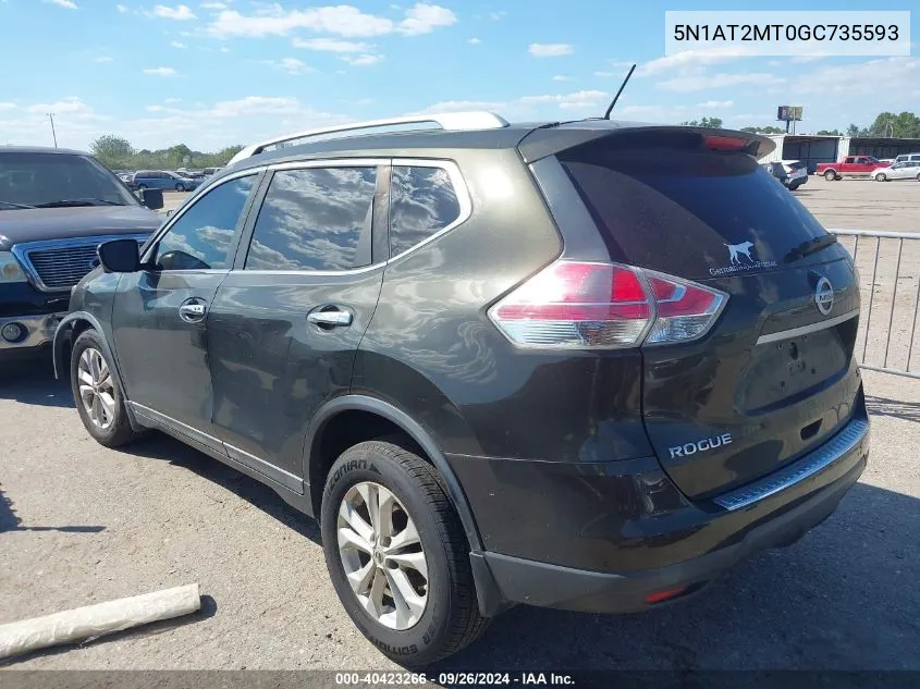 5N1AT2MT0GC735593 2016 Nissan Rogue S/Sl/Sv