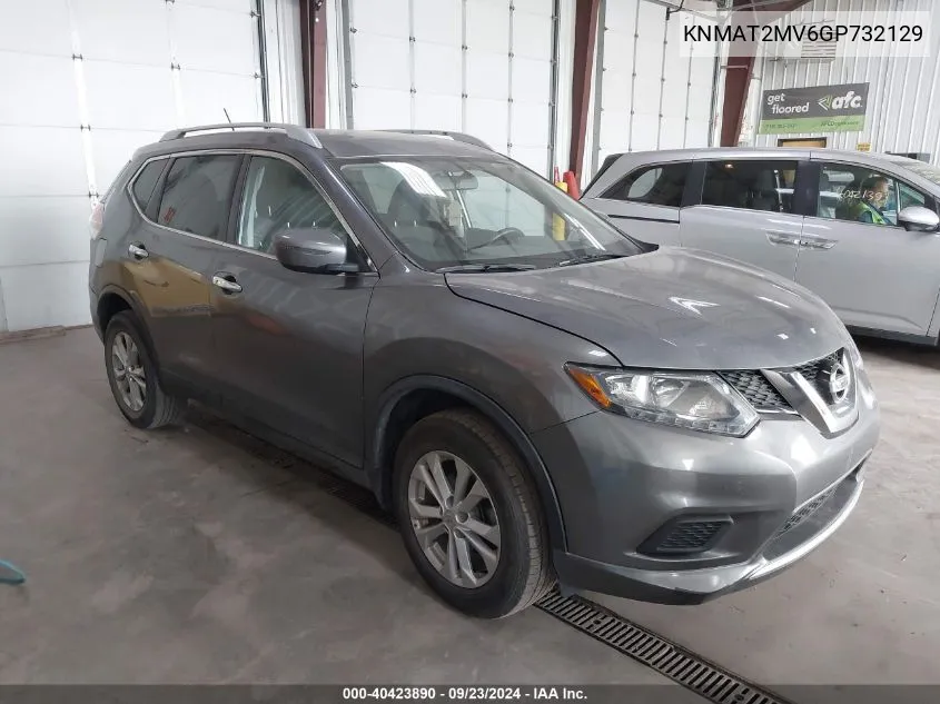 2016 Nissan Rogue Sv VIN: KNMAT2MV6GP732129 Lot: 40423890