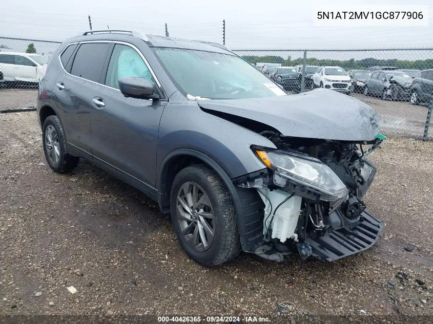 2016 Nissan Rogue S/Sl/Sv VIN: 5N1AT2MV1GC877906 Lot: 40426365