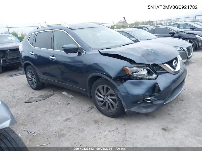 2016 Nissan Rogue S/Sl/Sv VIN: 5N1AT2MV0GC921782 Lot: 40427542