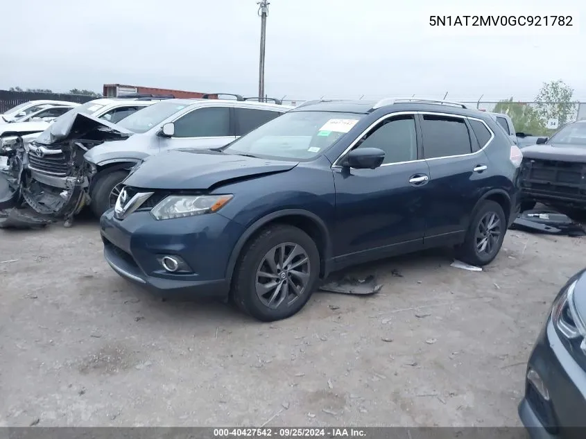 5N1AT2MV0GC921782 2016 Nissan Rogue S/Sl/Sv