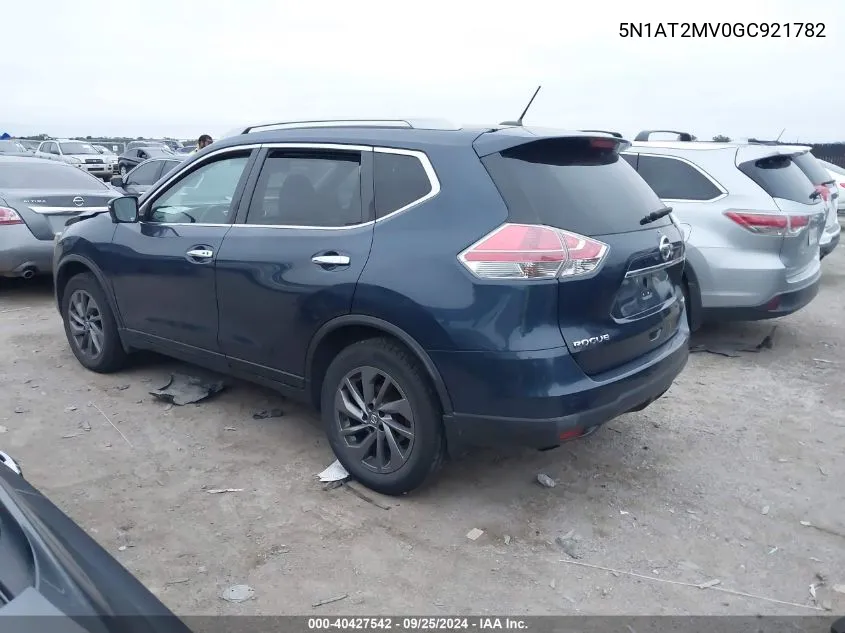 2016 Nissan Rogue S/Sl/Sv VIN: 5N1AT2MV0GC921782 Lot: 40427542