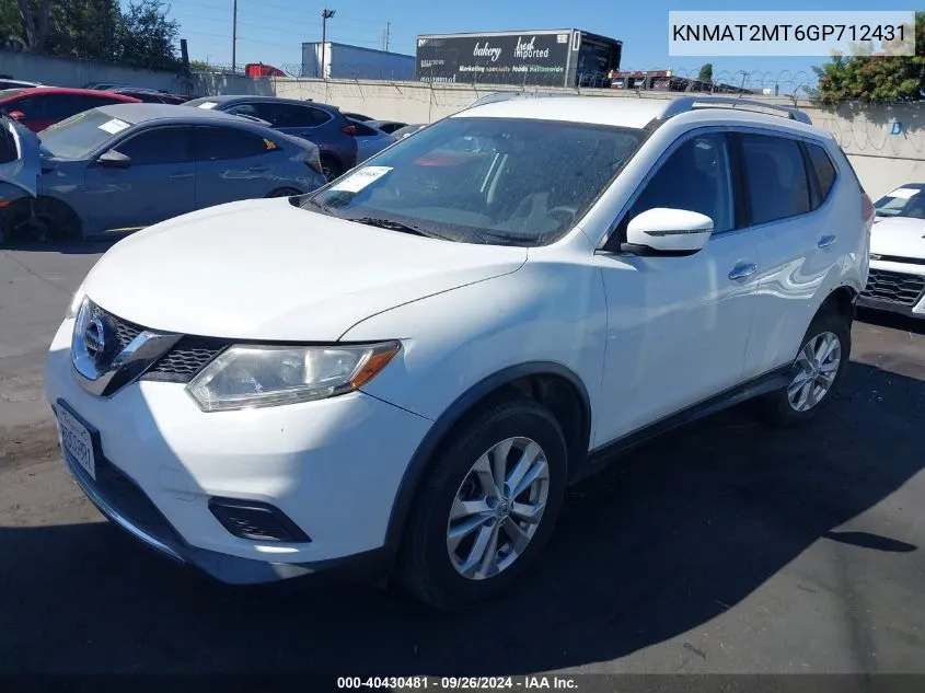 KNMAT2MT6GP712431 2016 Nissan Rogue S/Sl/Sv