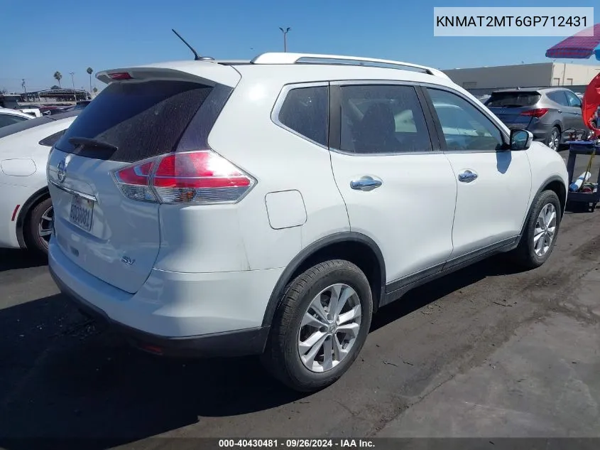 KNMAT2MT6GP712431 2016 Nissan Rogue S/Sl/Sv