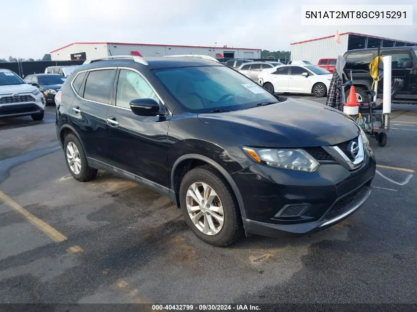 2016 Nissan Rogue Sv VIN: 5N1AT2MT8GC915291 Lot: 40432799