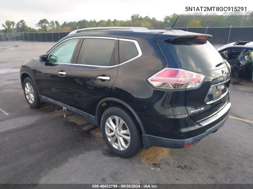 2016 Nissan Rogue Sv VIN: 5N1AT2MT8GC915291 Lot: 40432799