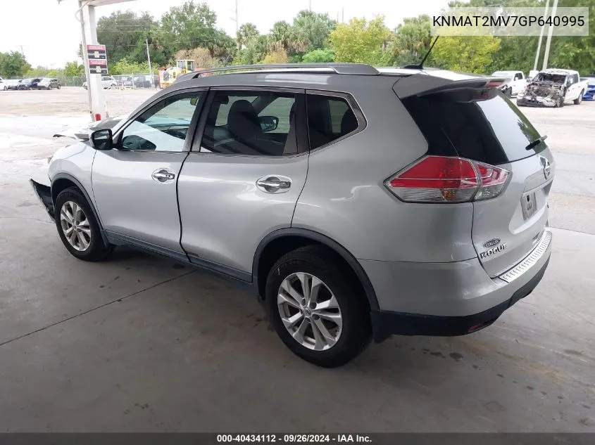 KNMAT2MV7GP640995 2016 Nissan Rogue S/Sl/Sv