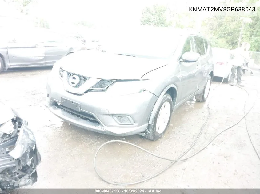 KNMAT2MV8GP638043 2016 Nissan Rogue Sv