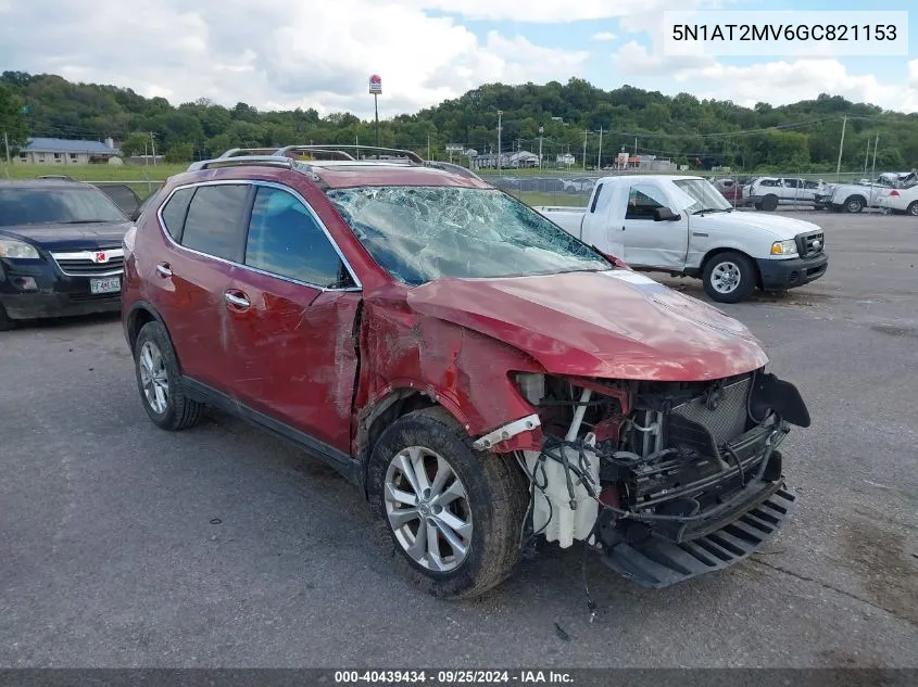 2016 Nissan Rogue S/Sl/Sv VIN: 5N1AT2MV6GC821153 Lot: 40439434