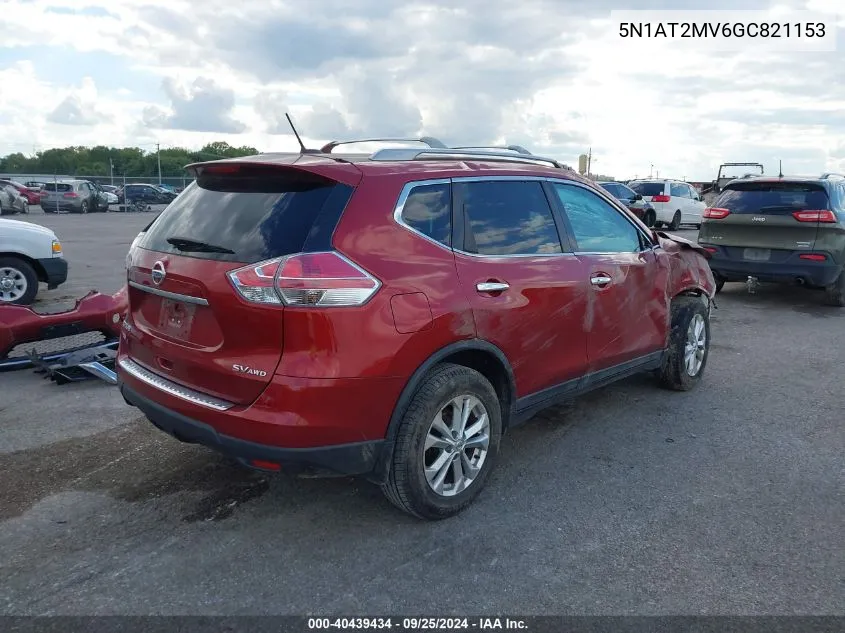 5N1AT2MV6GC821153 2016 Nissan Rogue S/Sl/Sv