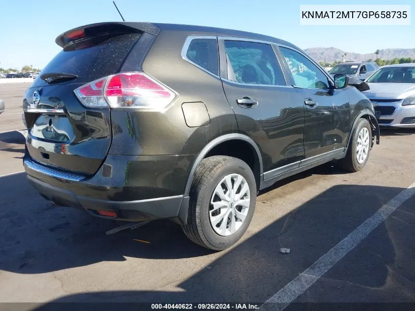 KNMAT2MT7GP658735 2016 Nissan Rogue S