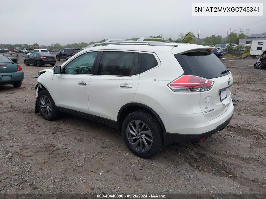 2016 Nissan Rogue S/Sl/Sv VIN: 5N1AT2MVXGC745341 Lot: 40440896