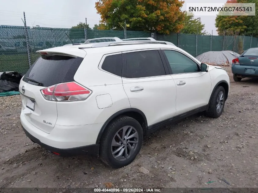 2016 Nissan Rogue S/Sl/Sv VIN: 5N1AT2MVXGC745341 Lot: 40440896