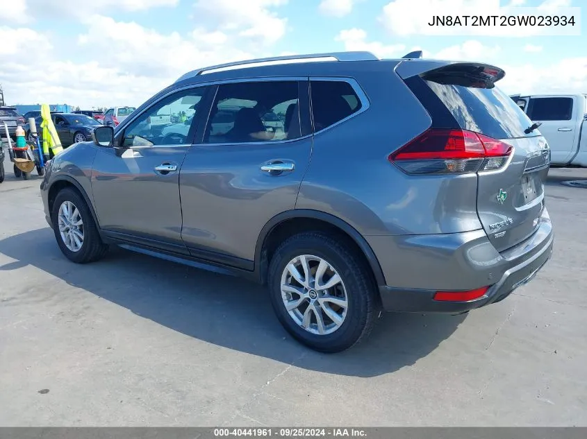 JN8AT2MT2GW023934 2016 Nissan Rogue S/Sl/Sv