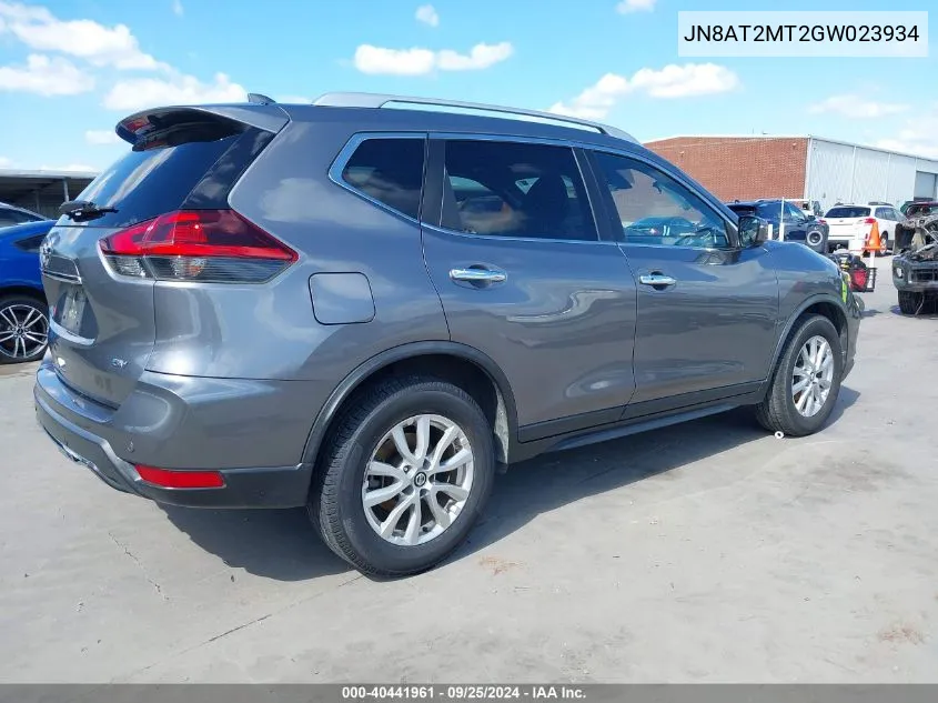 JN8AT2MT2GW023934 2016 Nissan Rogue S/Sl/Sv