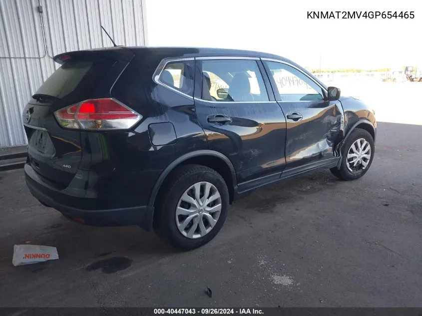 KNMAT2MV4GP654465 2016 Nissan Rogue S/Sl/Sv