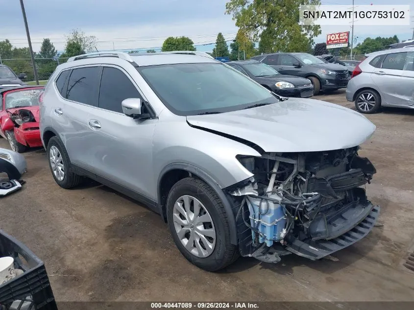 5N1AT2MT1GC753102 2016 Nissan Rogue S/Sl/Sv