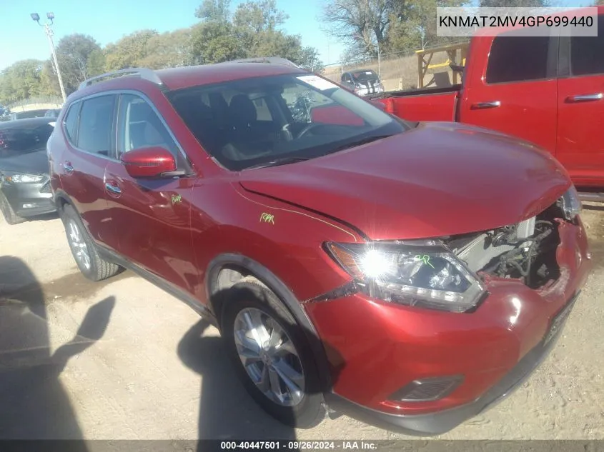 KNMAT2MV4GP699440 2016 Nissan Rogue S/Sl/Sv