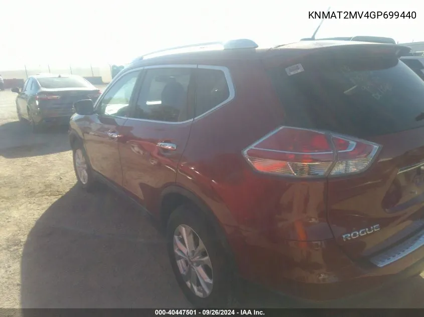 KNMAT2MV4GP699440 2016 Nissan Rogue S/Sl/Sv