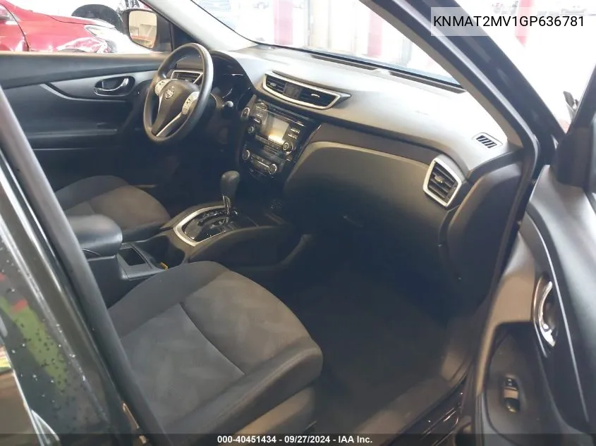 KNMAT2MV1GP636781 2016 Nissan Rogue Sv