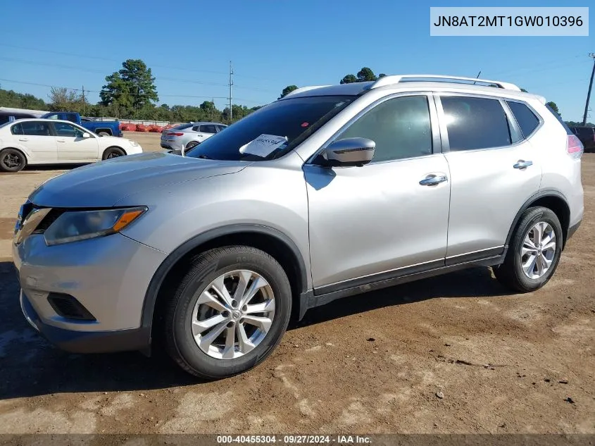 2016 Nissan Rogue Sv VIN: JN8AT2MT1GW010396 Lot: 40455304