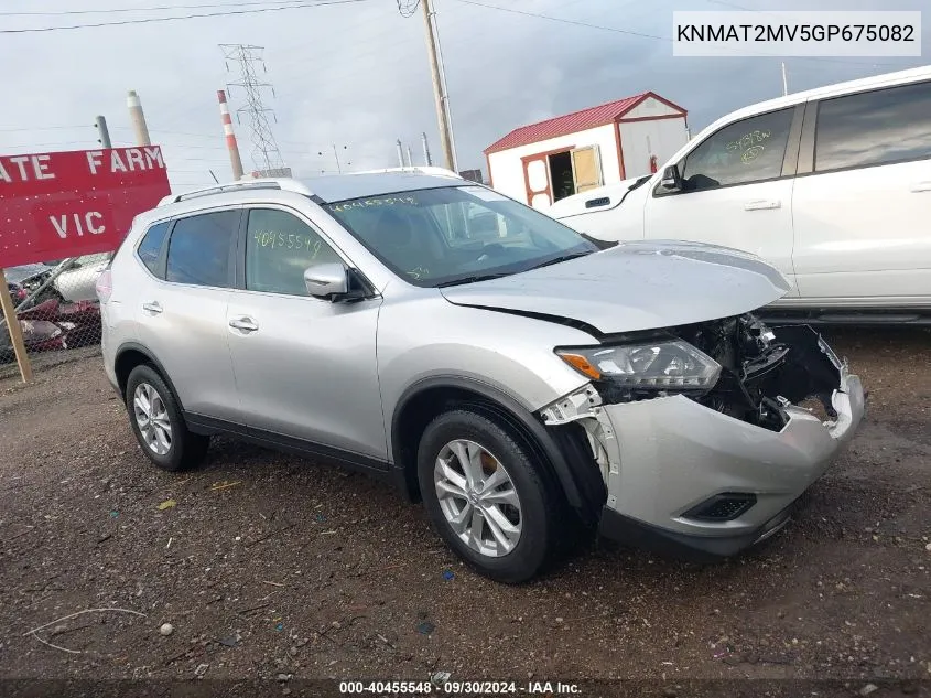 2016 Nissan Rogue Sv VIN: KNMAT2MV5GP675082 Lot: 40455548