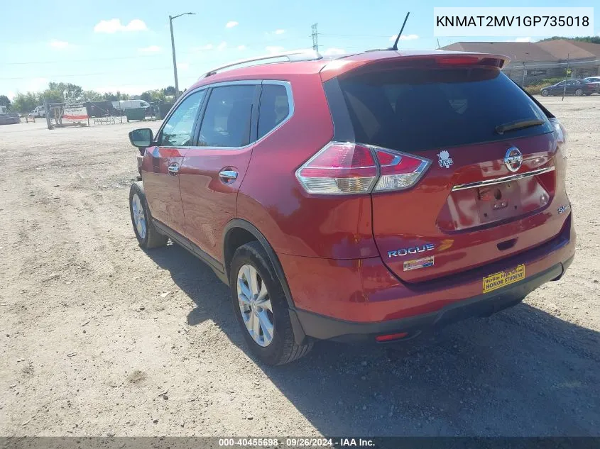 KNMAT2MV1GP735018 2016 Nissan Rogue Sv