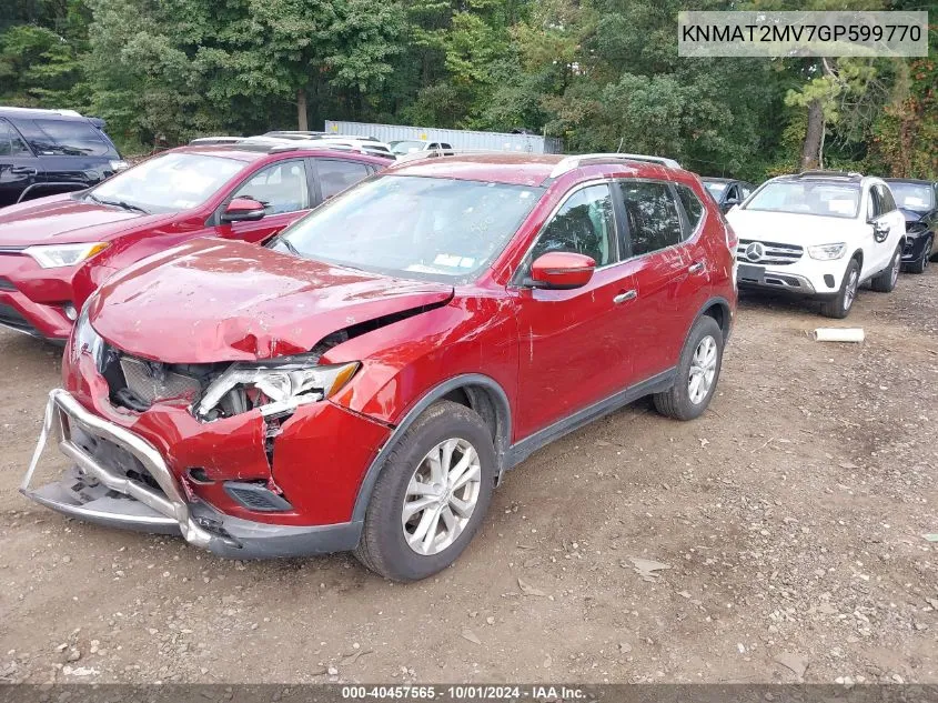 KNMAT2MV7GP599770 2016 Nissan Rogue Sv