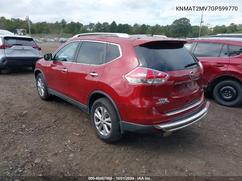 KNMAT2MV7GP599770 2016 Nissan Rogue Sv