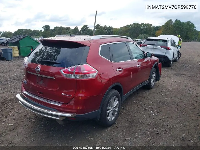 KNMAT2MV7GP599770 2016 Nissan Rogue Sv