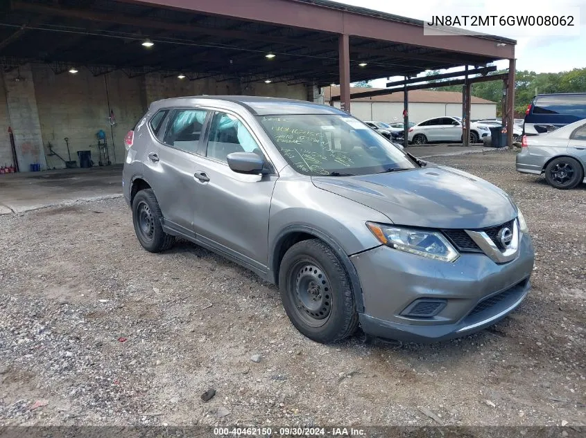 JN8AT2MT6GW008062 2016 Nissan Rogue S/Sl/Sv