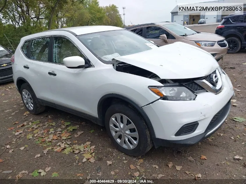 KNMAT2MVXGP738063 2016 Nissan Rogue S/Sl/Sv