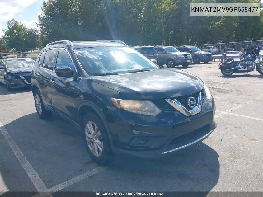 2016 Nissan Rogue Sv VIN: KNMAT2MV9GP658477 Lot: 40467880